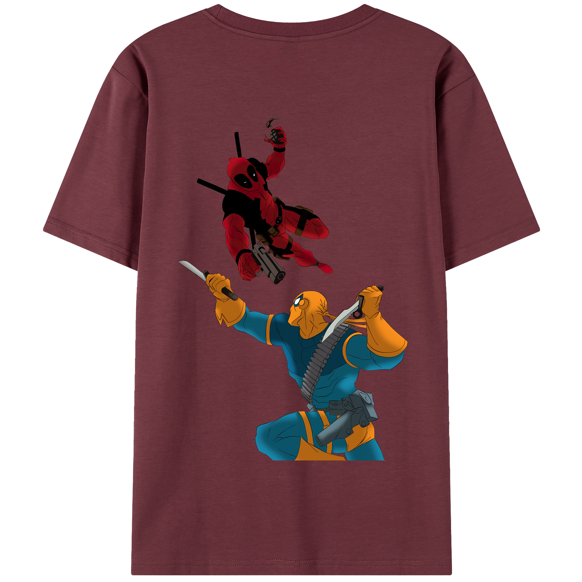 （画像用） Deadpool デッドプール 綿100％半袖Tシャツ（背面プリント）